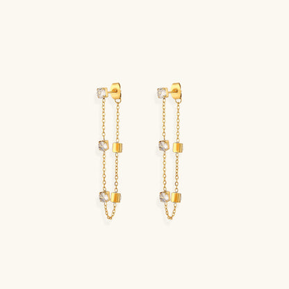 Celeste Gold Chain Earrings