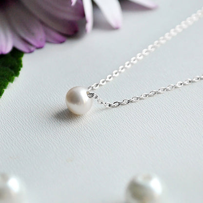Celeste Gold Pearl Necklace