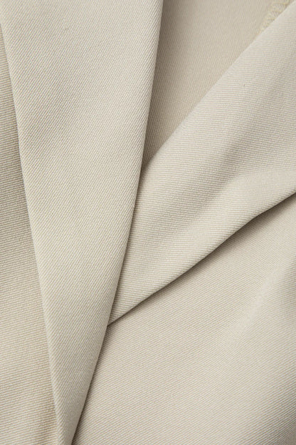 Cherry Beige Tie Back Vest And Straight Leg Suit Pants Set