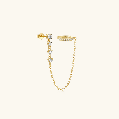 Delicate Gold Chain Cuff Earring