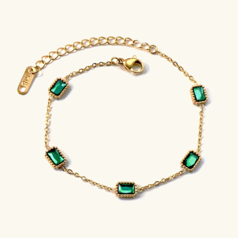 Emerald Allure Gold Bracelet