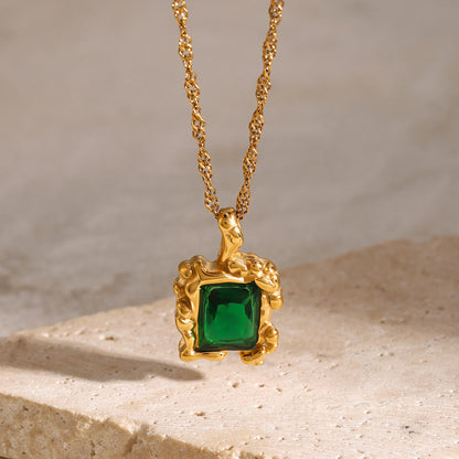 Esmeralda Emerald Pendant Necklace