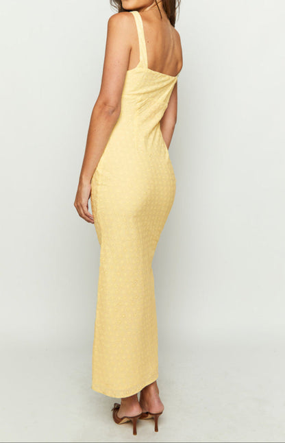 Rosina Yellow Midi Dress