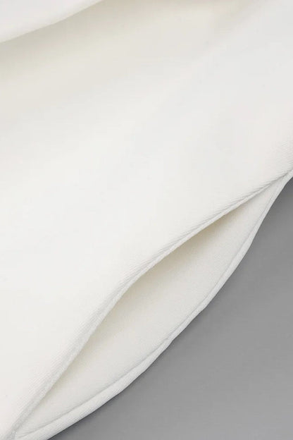 Alexia Square Collar Rhinestone Trim Mini Dress