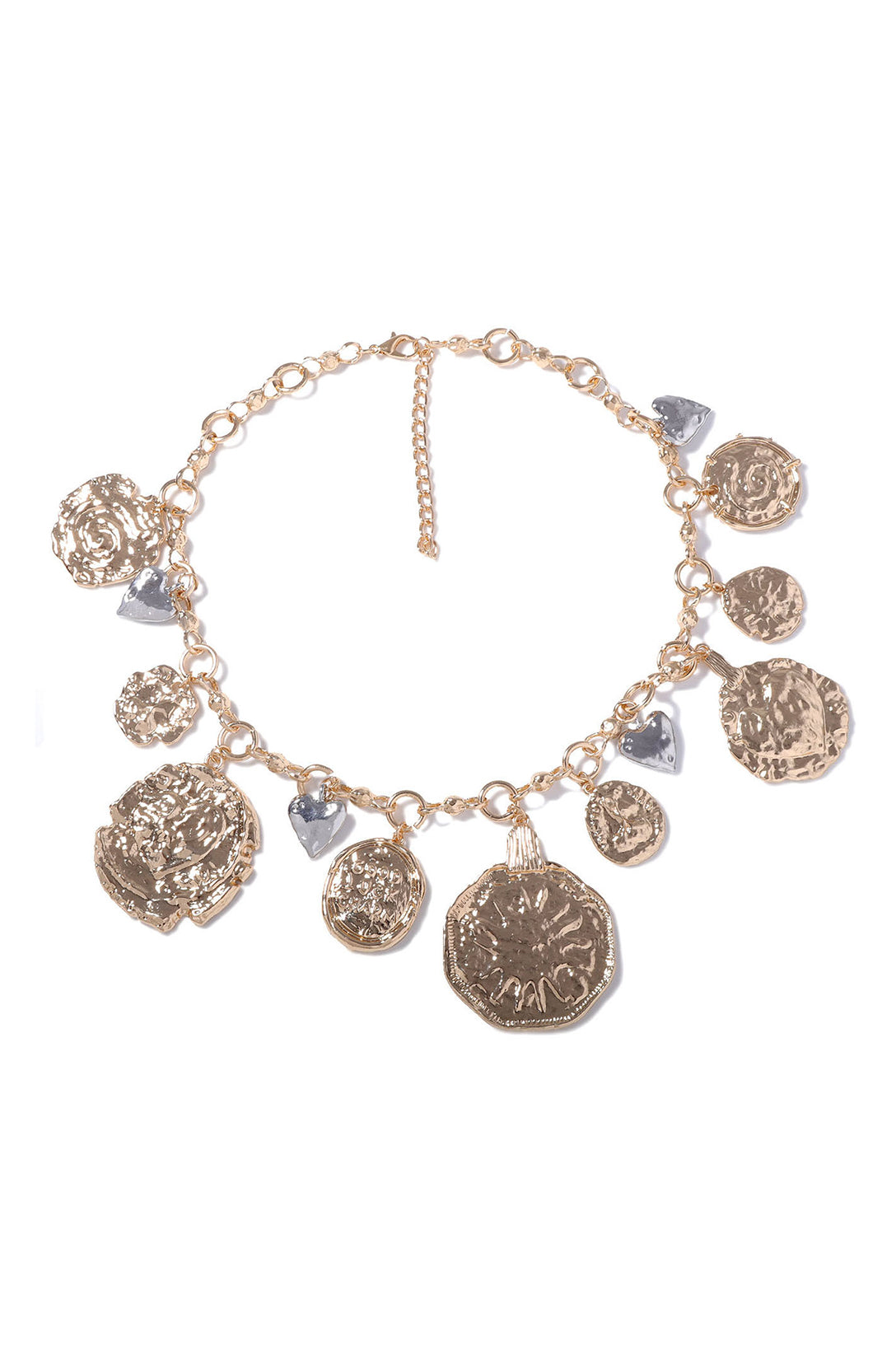 Asymmetrical Badge Heart Necklace