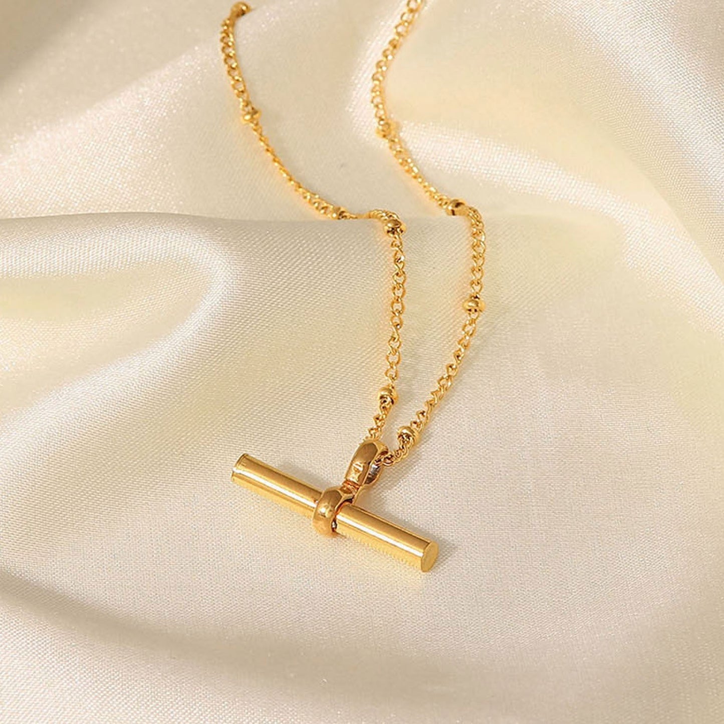 Golden Bar Charm Anklet