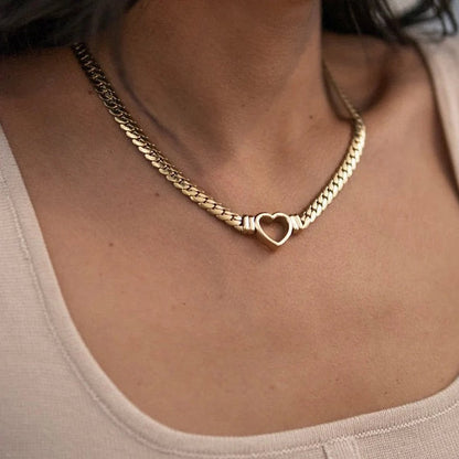 Heart Whisper - Gold Choker Necklace