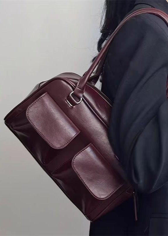 Skyline Pocket Duo - Structured Shoulder Bag with Double Front Pouches