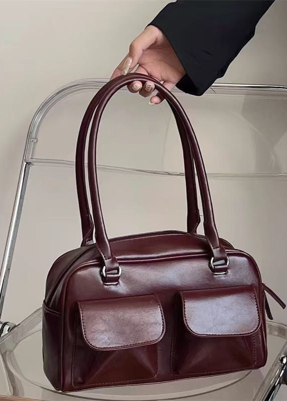 Skyline Pocket Duo - Structured Shoulder Bag with Double Front Pouches