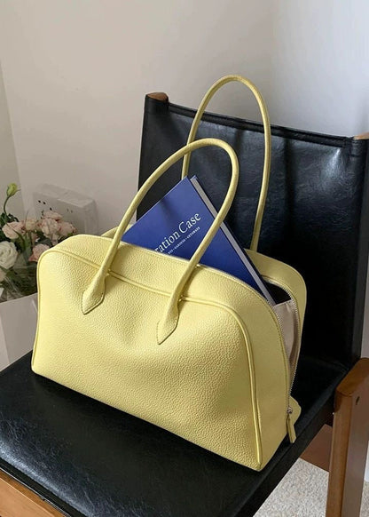 Solene - Structured Yellow Shoulder Bag