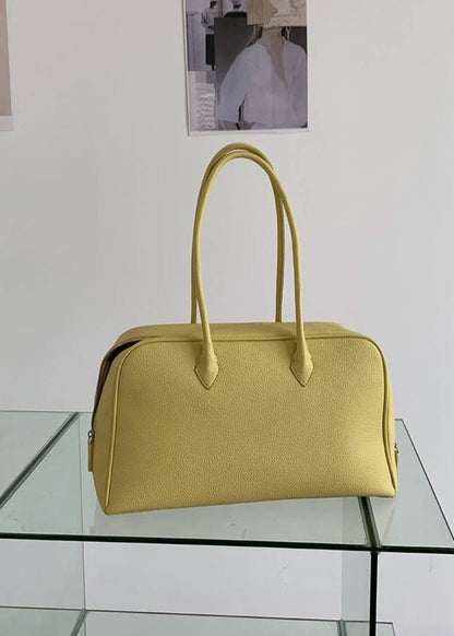 Solene - Structured Yellow Shoulder Bag