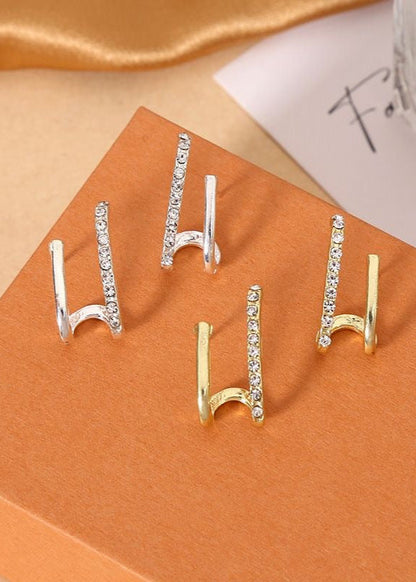 Vestra - Dual Band Zircon Earrings