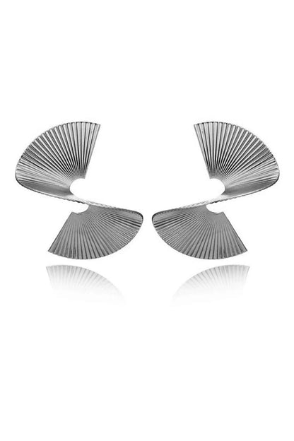 Jensen Pleated Metal Earrings