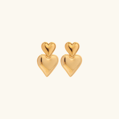 Kiparis Gold Heart Earrings
