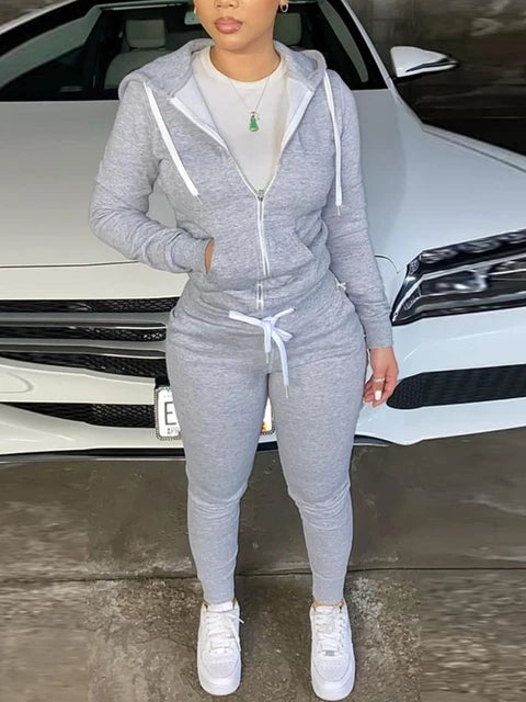 Pantalones con bolsillo tipo canguro BASICS, pantalones con cordón ajustable, abrigo de chándal para mujer para invierno y otoño