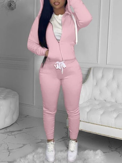 Pantalones con bolsillo tipo canguro BASICS, pantalones con cordón ajustable, abrigo de chándal para mujer para invierno y otoño