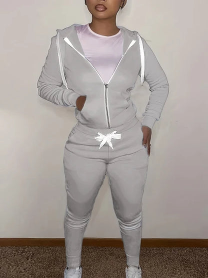 Pantalones con bolsillo tipo canguro BASICS, pantalones con cordón ajustable, abrigo de chándal para mujer para invierno y otoño