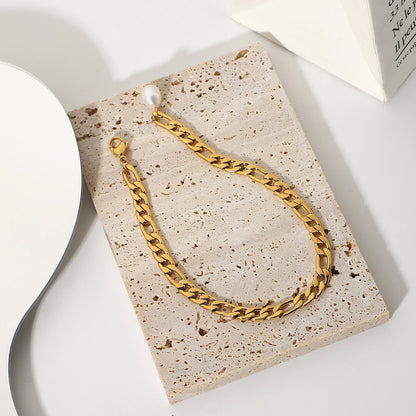 Luxe Chain Pearl Accent Anklet