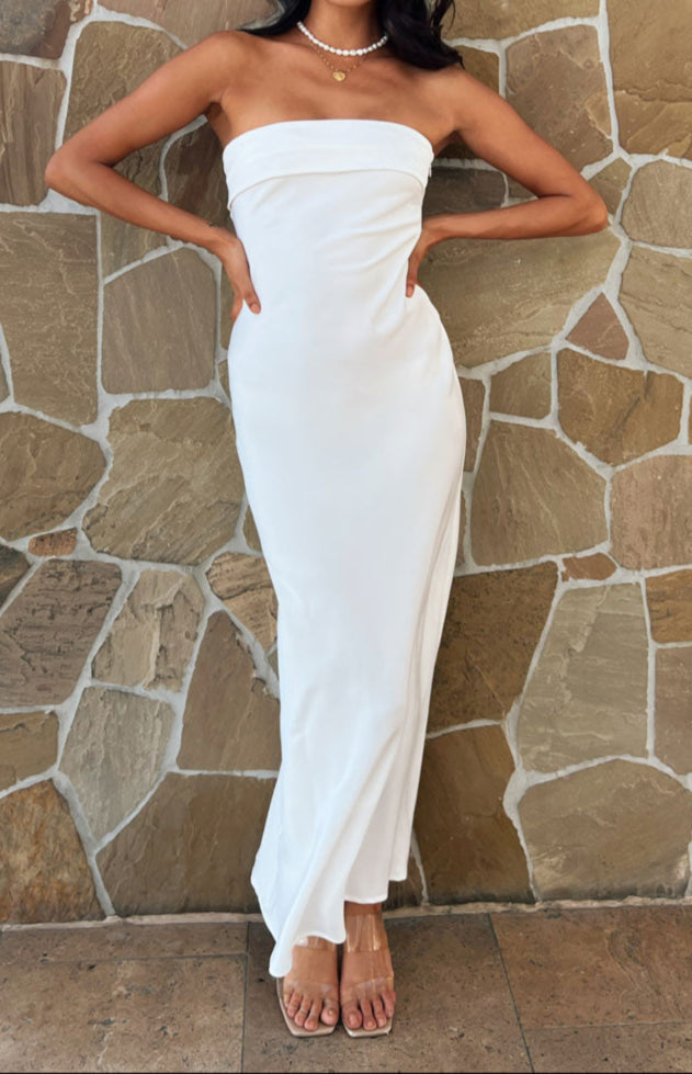 Giulia White Maxi Dress