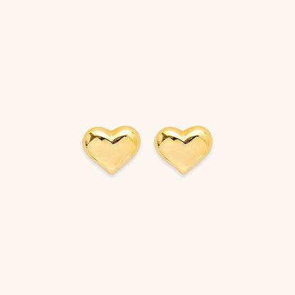 Mila Heart - Gold Stud Earrings