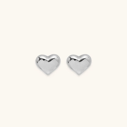 Mila Heart - Gold Stud Earrings