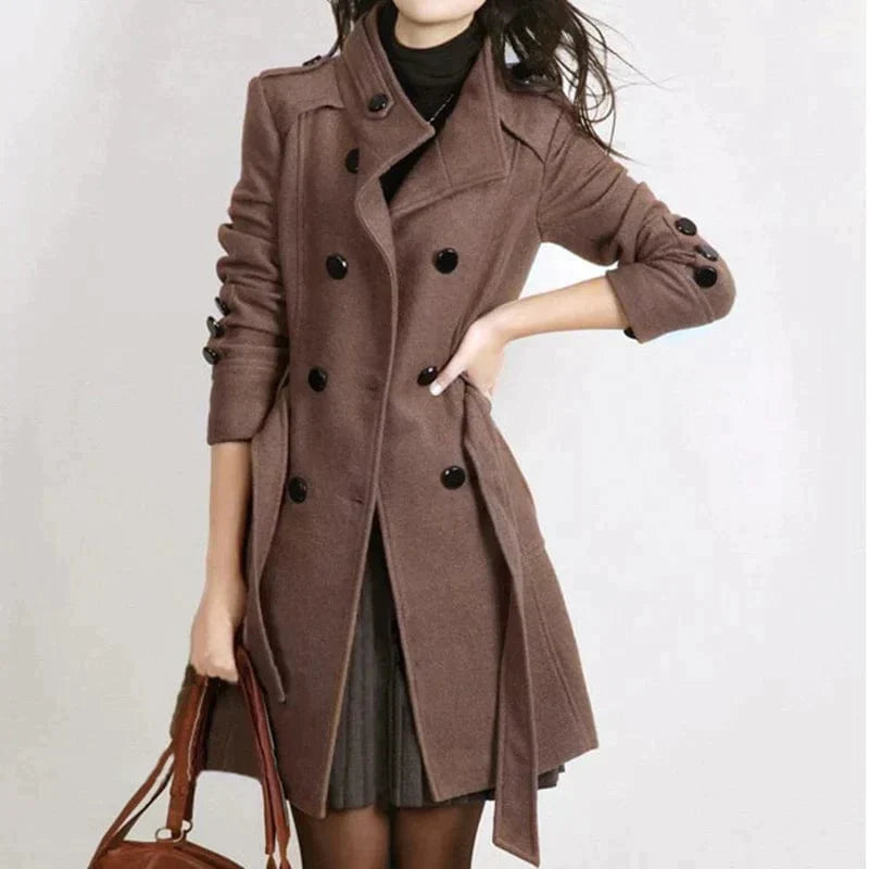 Chic Long Coat with Belt | Great for Autumn Wear
