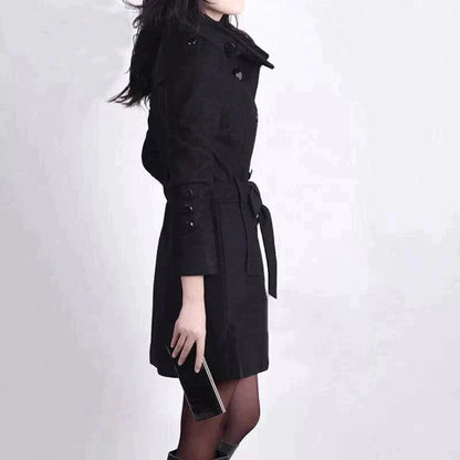 Chic Long Coat with Belt | Great for Autumn Wear