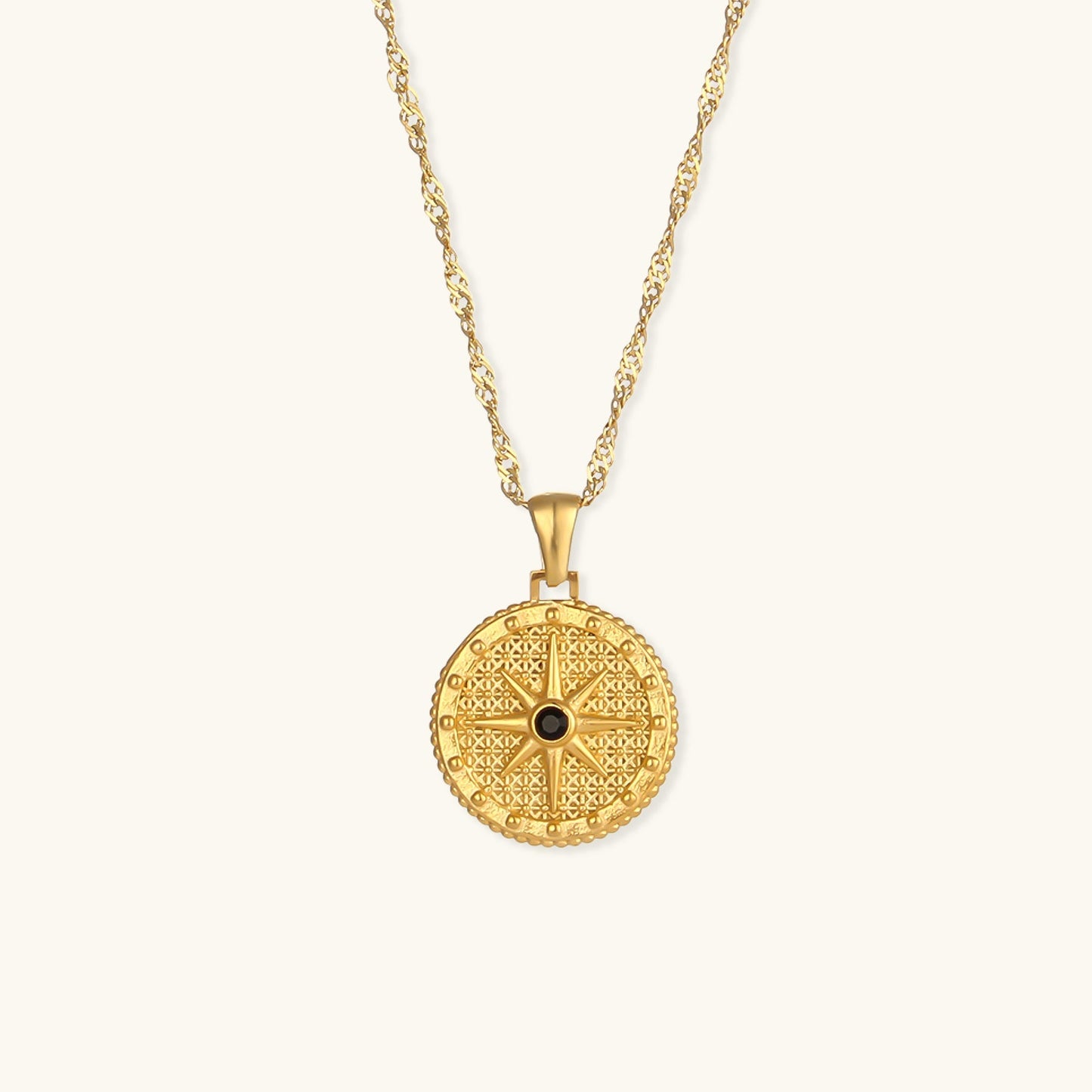 Nova Compass Gold Necklace