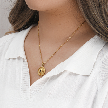 Nova Compass Gold Necklace