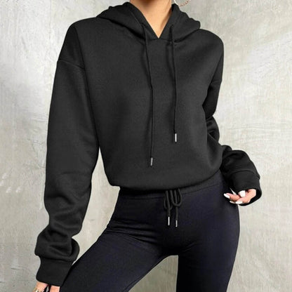 Autumn Women Clothing Pullover Sweatshirt Top Hooded Loose Women Sweatshirt
