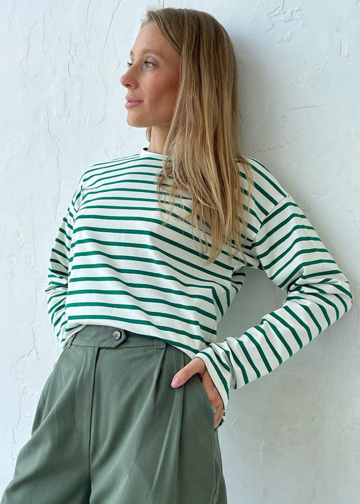 Sienna Coast - Rust Stripe Long Sleeve Tee