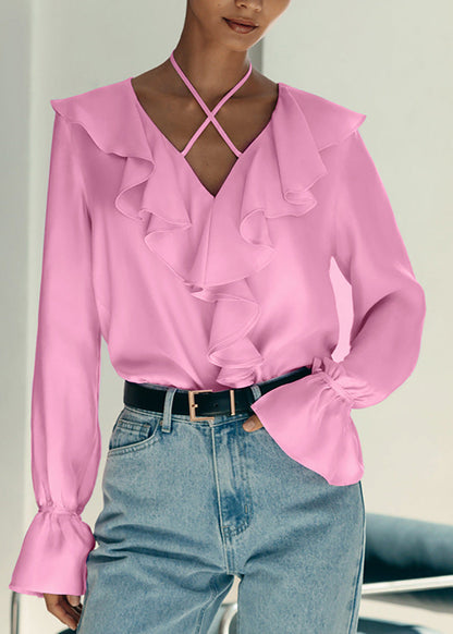 Valencia - Ruffled Halter Blouse