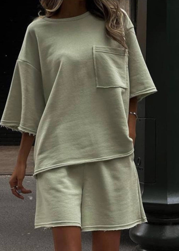 Urban Calm - Oversized Lounge Tee & Shorts Set