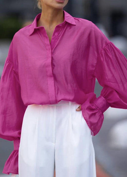 Amélie - Sheer Oversized Button-Up Shirt