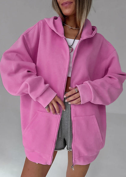 Luna - Oversized Zip-Up Hoodie