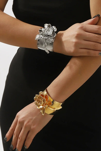3D Flower Cuff Bracelet