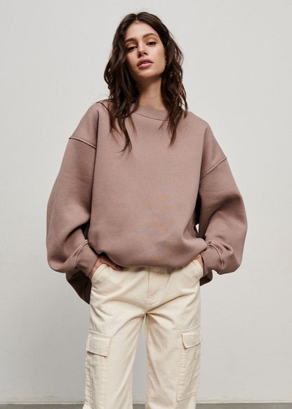 Oversized Green Sweatshirt - Relaxed Street Style