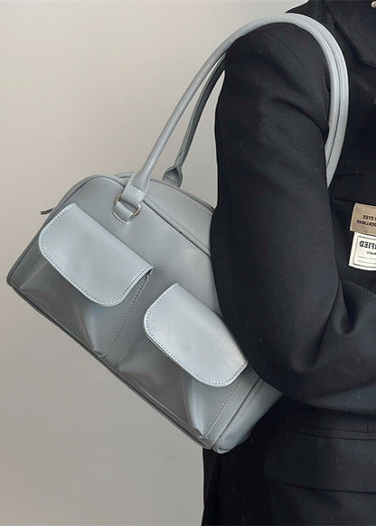 Skyline Pocket Duo - Structured Shoulder Bag with Double Front Pouches