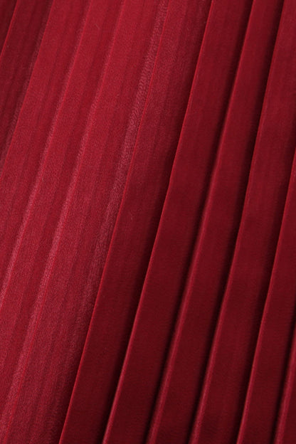 Vestido largo plisado sin tirantes Alice 