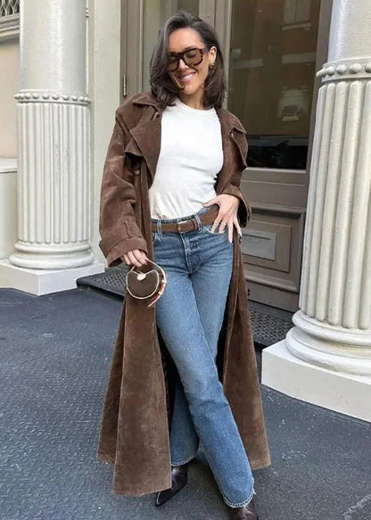 Velvet Luxe Trench Coat