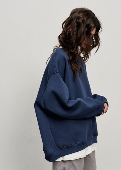 Oversized Navy Sweatshirt - Effortless Cool
