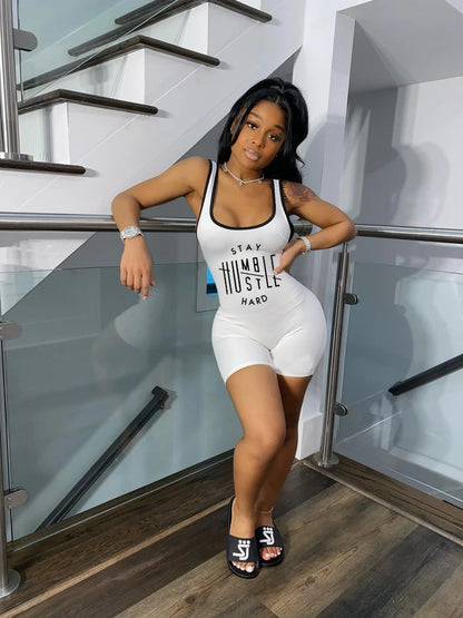 Mono corto de verano con estampado gráfico de letras para mujer, informal, deportivo, para discoteca