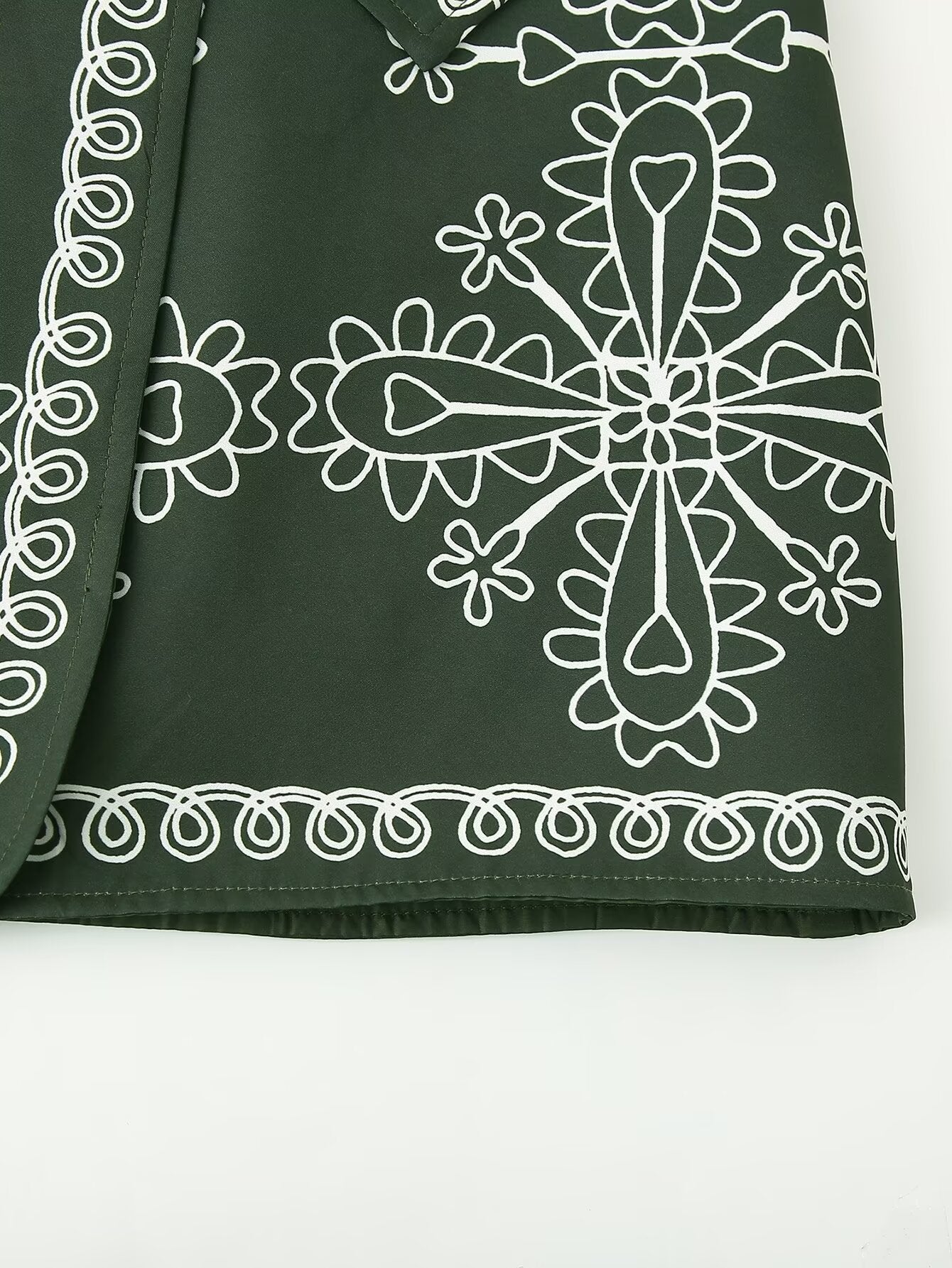 Abstract Printed Puffer Jacket Set