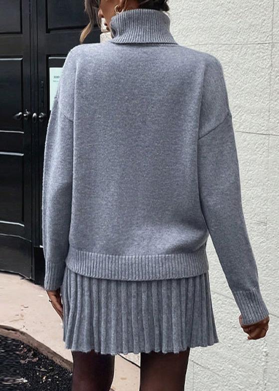 Maeve Knit Sweater and Pleated Skirt Set