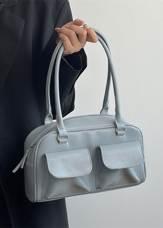 Skyline Pocket Duo - Structured Shoulder Bag with Double Front Pouches