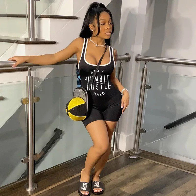 Mono corto de verano con estampado gráfico de letras para mujer, informal, deportivo, para discoteca