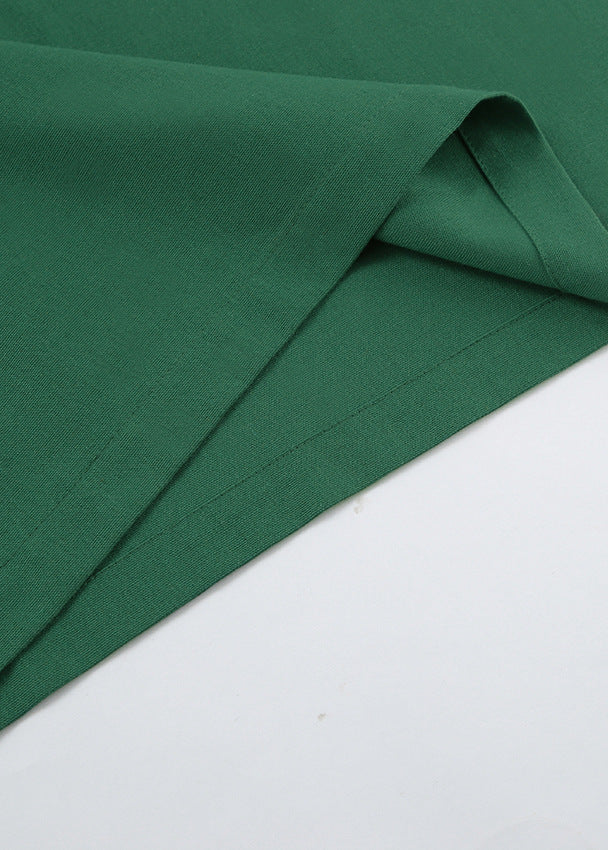 Isla Linen Midi Dress – Relaxed Fit with Side Slits