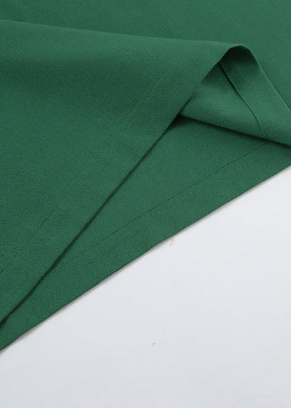 Isla Linen Midi Dress – Relaxed Fit with Side Slits