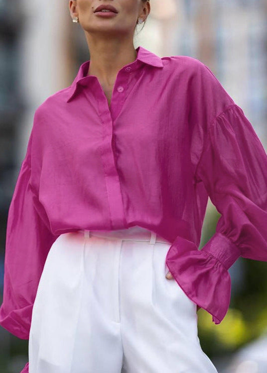 Amélie - Sheer Oversized Button-Up Shirt