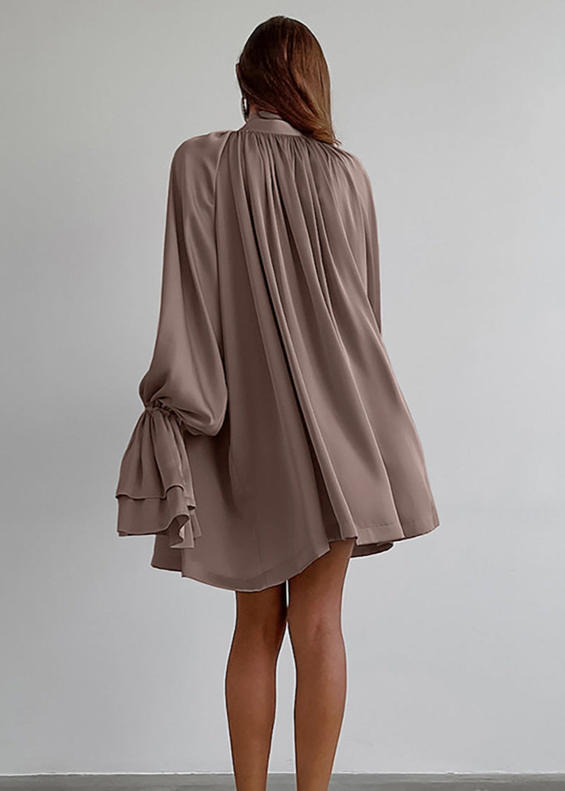 Opulent Grace - Bow Tie Blouse Dress
